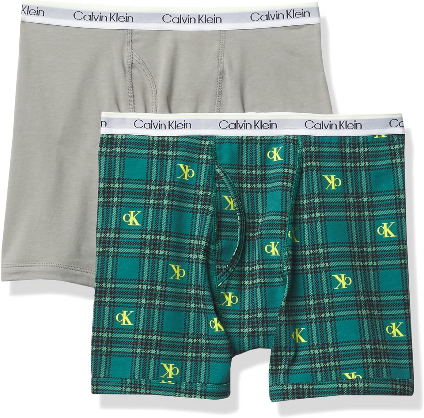 Calvin Klein Kids Boys' Modern Cotton Boxer Brief Underwear 2-Pack