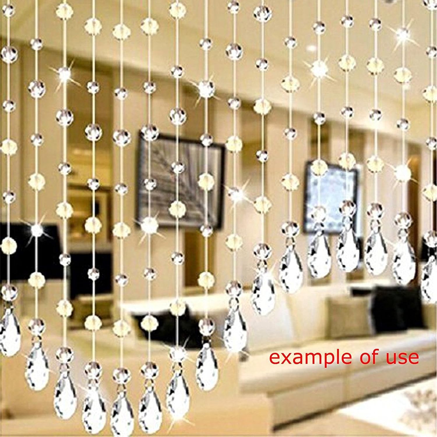 BIHRTC 12Pcs 38mm Clear Crystal Teardrop Crystal Pendants