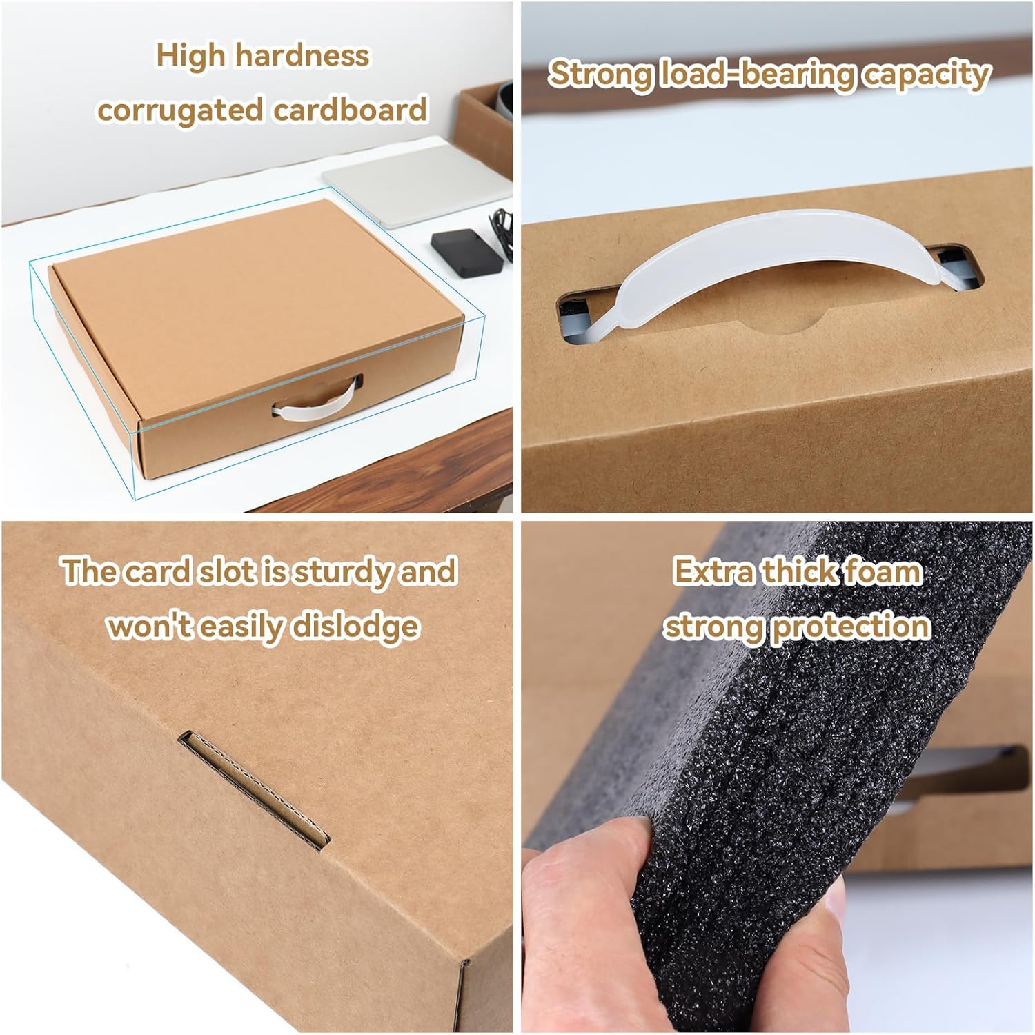 Laptop Shipping Box with Foam Protection for 13-17 Inch Laptops, Secure Cardboard Mailer Box for Safe Shipping of Notebook Computers (17"L x 13"W x 4.1"H)