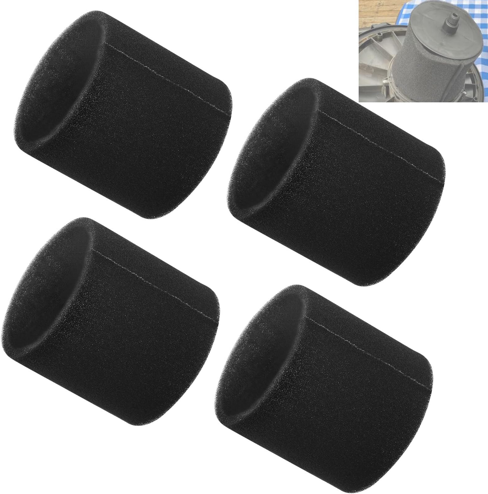 BERPSE 4Pcs Wet/Dry Vac Foam Sleeve Replacement CMXZVBE38765