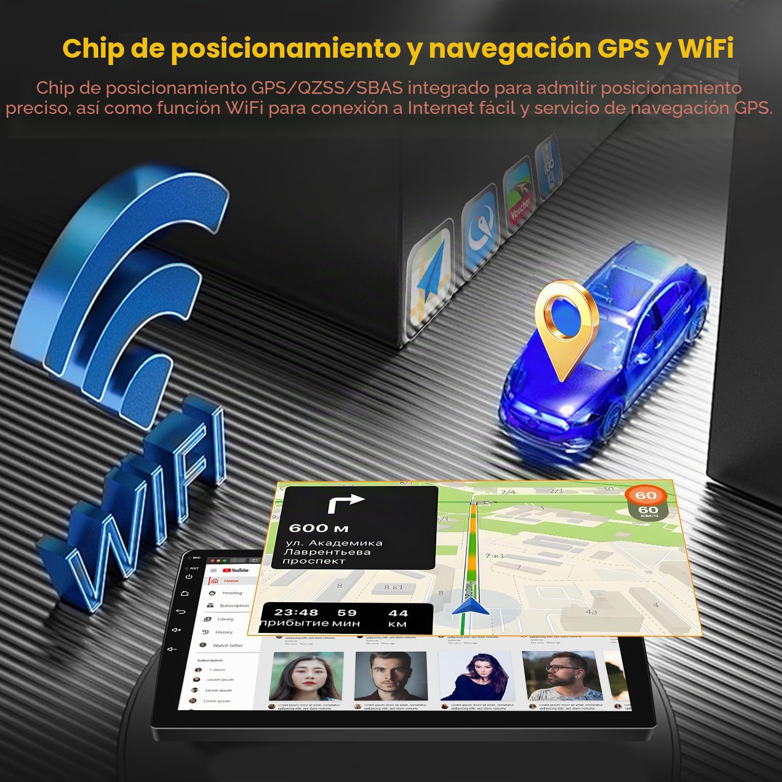 Hikity 2+64G Android 15 Radio Coche para Peugeot 107 / Toyota Aygo/Citroen C1 2004-2014 con 10,1" Pantalla Táctil, 2 DIN Radio con Carplay inalámbrico Android Auto Radio FM/RDS BT GPS WiFi +Cám+Mic