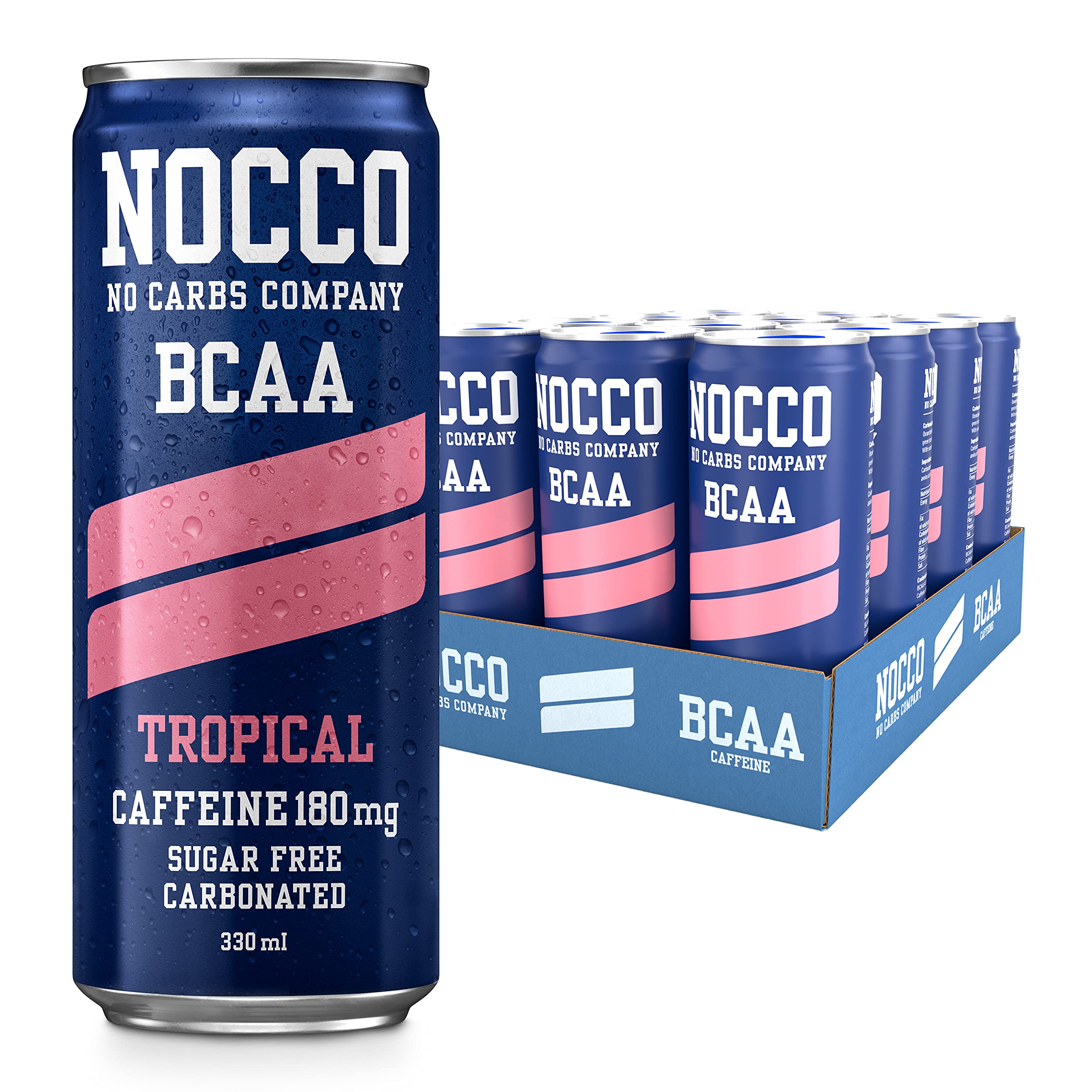 NOCCO Energy Drink BCAA, 180mg Caffeine sugar free drinks enhanced