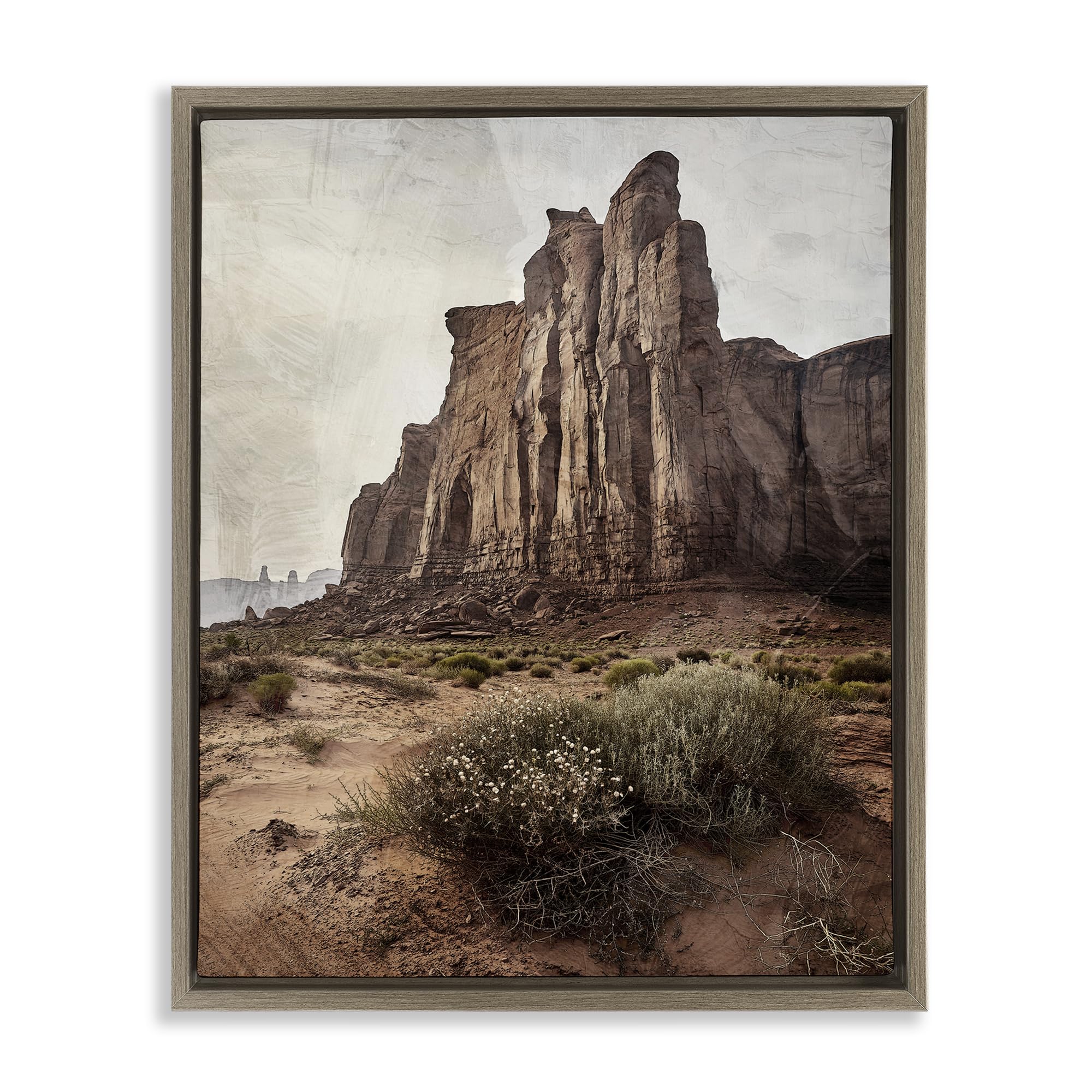 Desolate Rock View Landscape, 24 x 30 Inch Canvas in Floater Frame