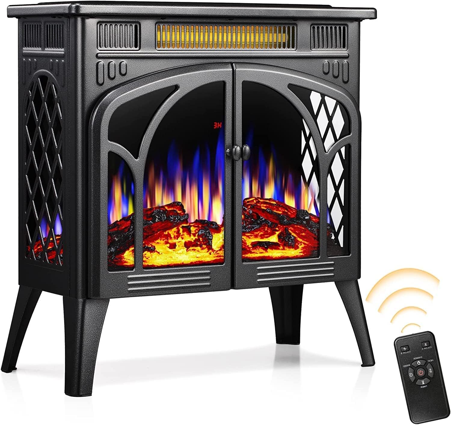 Buy R.W.FLAME Electric Fireplace Stove Heater with Remote Control, 25