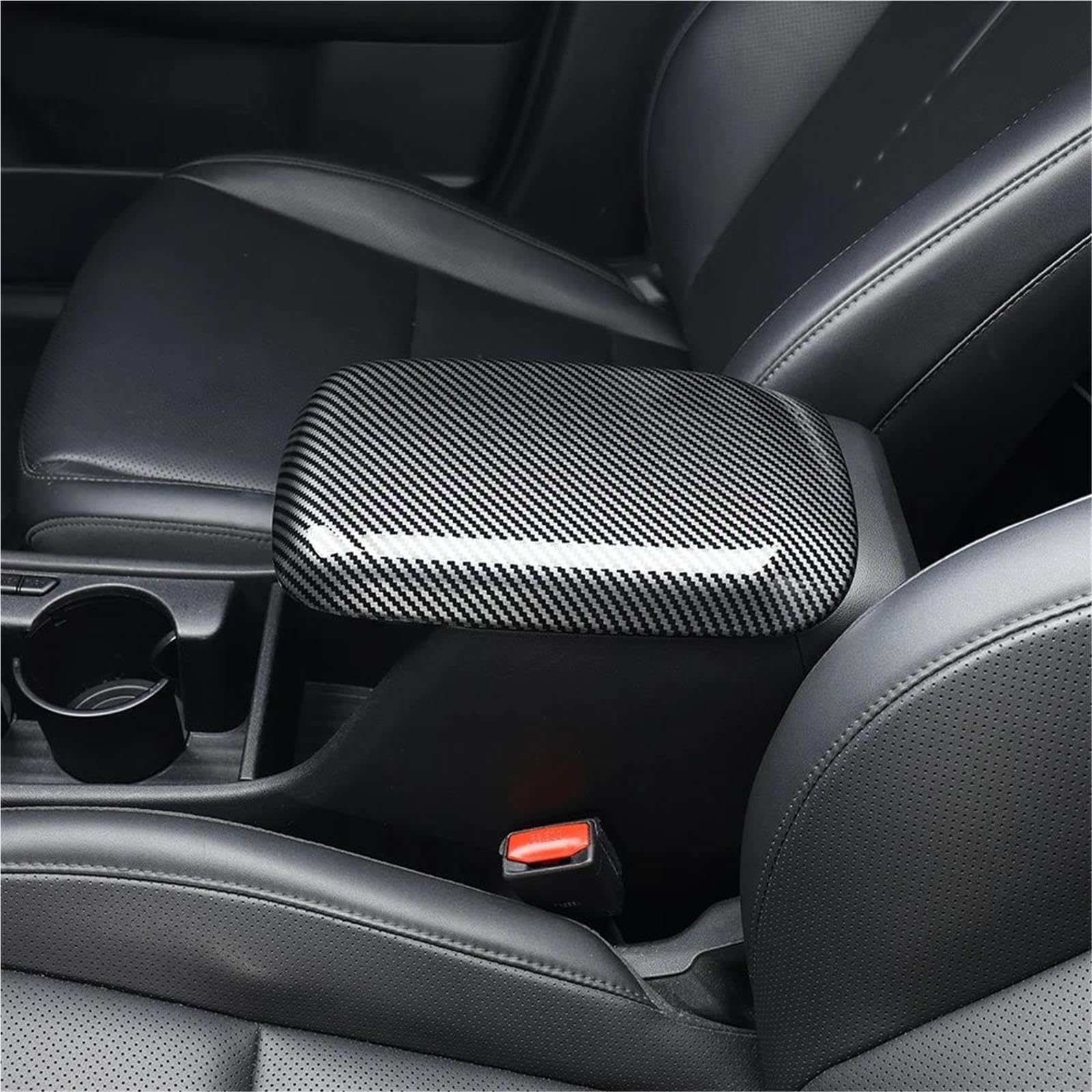 Copri Bracciolo Auto Per Hyundai Kona SX2 2024-2026 Auto Bracciolo Fodere Per Cuscini In Fibra Di Carbonio ABS Console Box Pad LHD/RHD
