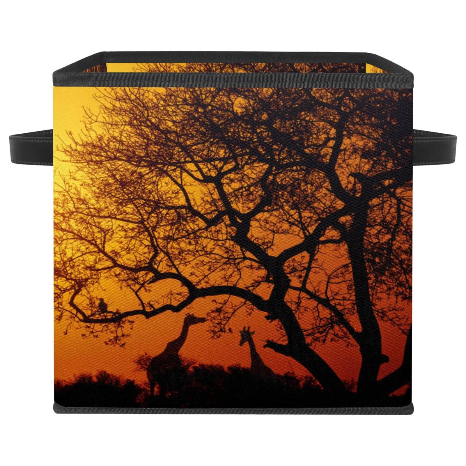 Boîte de rangement pliable en tissu pour ranger les jouets de la chambre au coucher de soleil