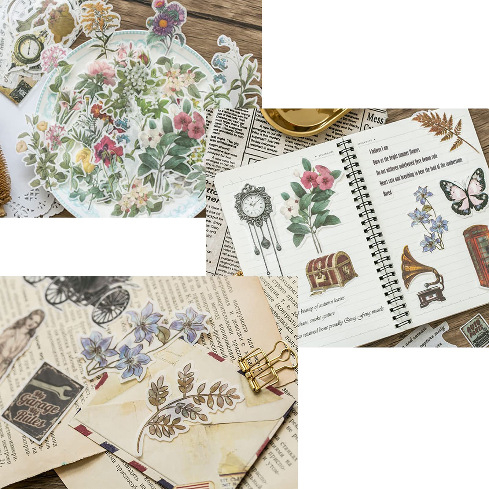 Kit Scrapbooking 520 Pezzi - Carta Decorativa Vintage, Adesivi, Washi, Cartoncini - Forniture Per Album Fotografici, Biglietti Fai Da Te E Artigianato