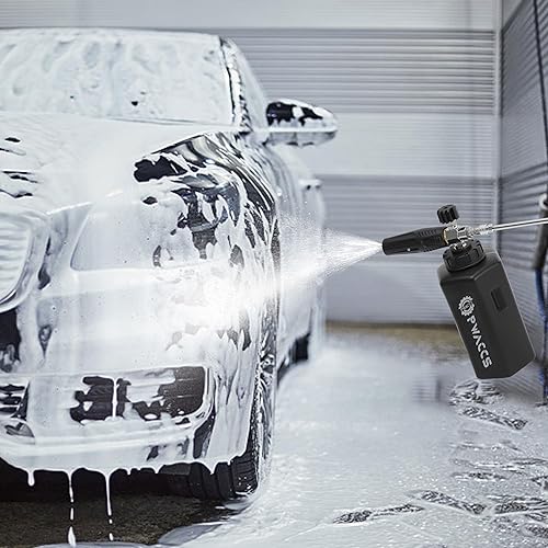 Miniatura 6 de PWACCS Cañón de espuma para lavadora a presión, cañón de espuma ajustable para lavado de autos, lanza de espuma de nieve de boca grande con conexión