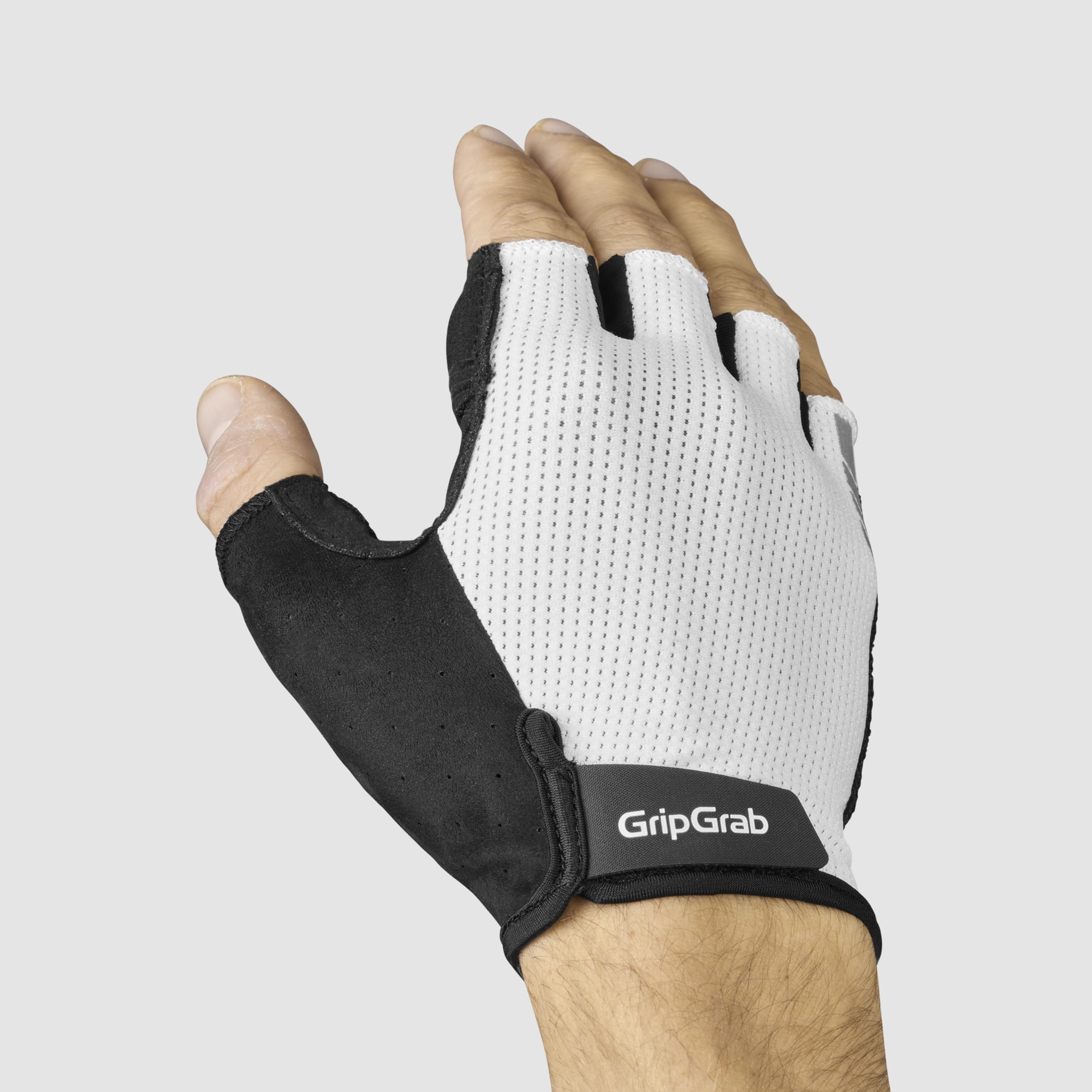 GripGrab EXPLR Kurzfinger Fahrrad Handschuhe Sommer MTB Rennrad Gravel | Gepolsterte Halbfingerhandschuhe mit InsideGrip Technologie, Schweißwischer am Daumen und Silikonprints für festen Halt
