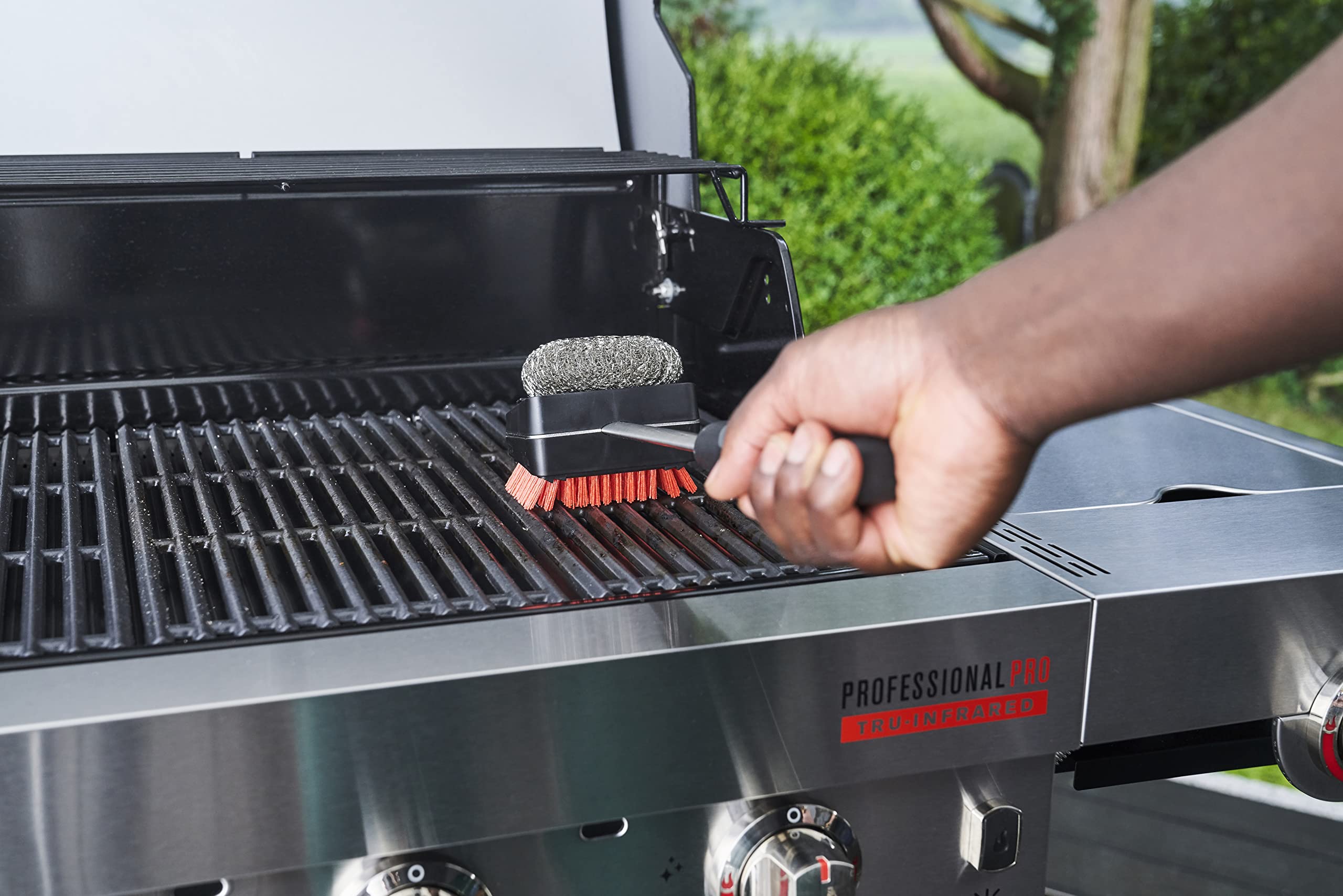 Char-Broil Hot & Cool-Clean Premium - Cepillo de Limpieza, Color Negro