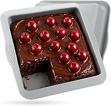 Backefix 20x20 Brownie Backform Silikon, vielseitige Silikon Backform eckig für Brownies und Aufläufe - Ideal für Kuchen, Brownies und herzhafte Gerichte, BPA-frei, lebensmittelecht