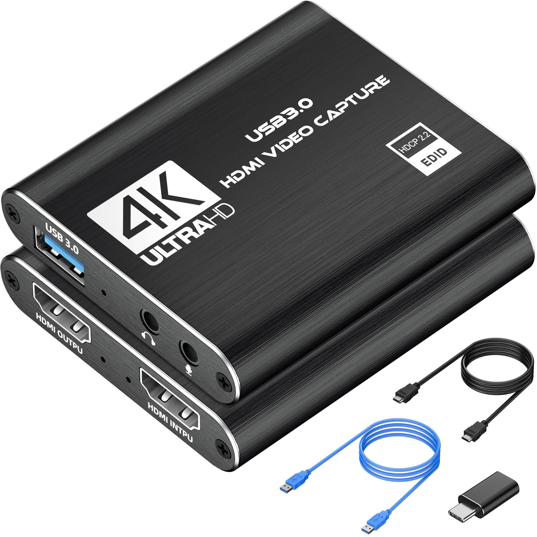 VIXLW 4K HDMI Video Capture Card, USB3.0 1080P 60FPS Video