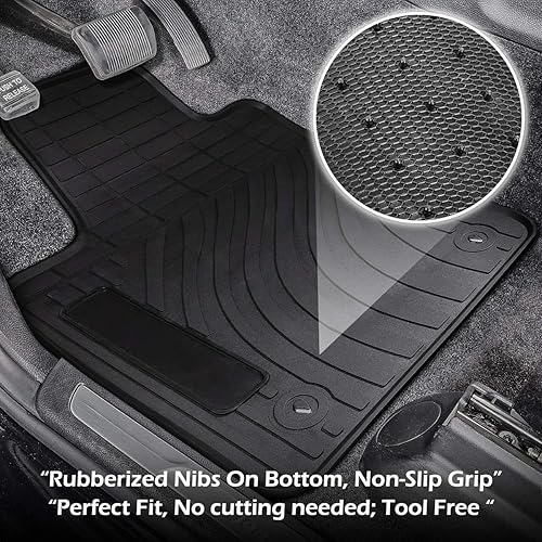 Miniatura 2 de TeddyTT Alfombrillas compatibles con Jeep Grand Cherokee 2011 2012 2013 2014 2015 2016 alfombra de goma resistente delantera y trasera para