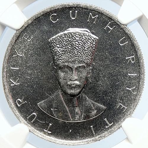 1970 TR 1970 TURKEY National Assembly ANKARA Building AR 25 Lira MS 64 NGC disponible en Yaxa Colombia