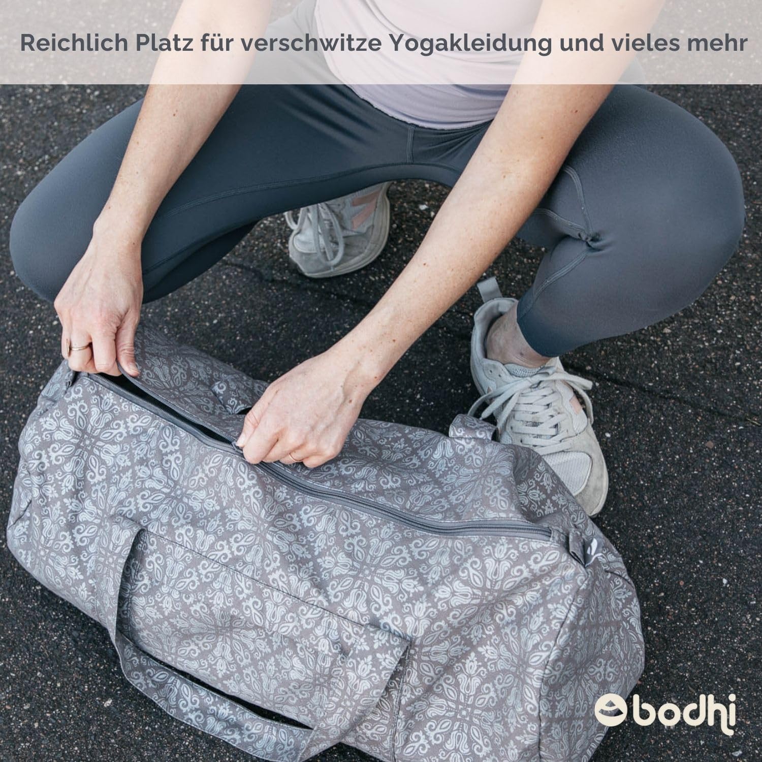 Bodhi Hot Yoga Bag | Maharaja Collection | Yogatasche aus Baumwolle mit wasserfestem Innenfutter | Große Yogamattentasche | Tasche für Yogamatte und Zubehör