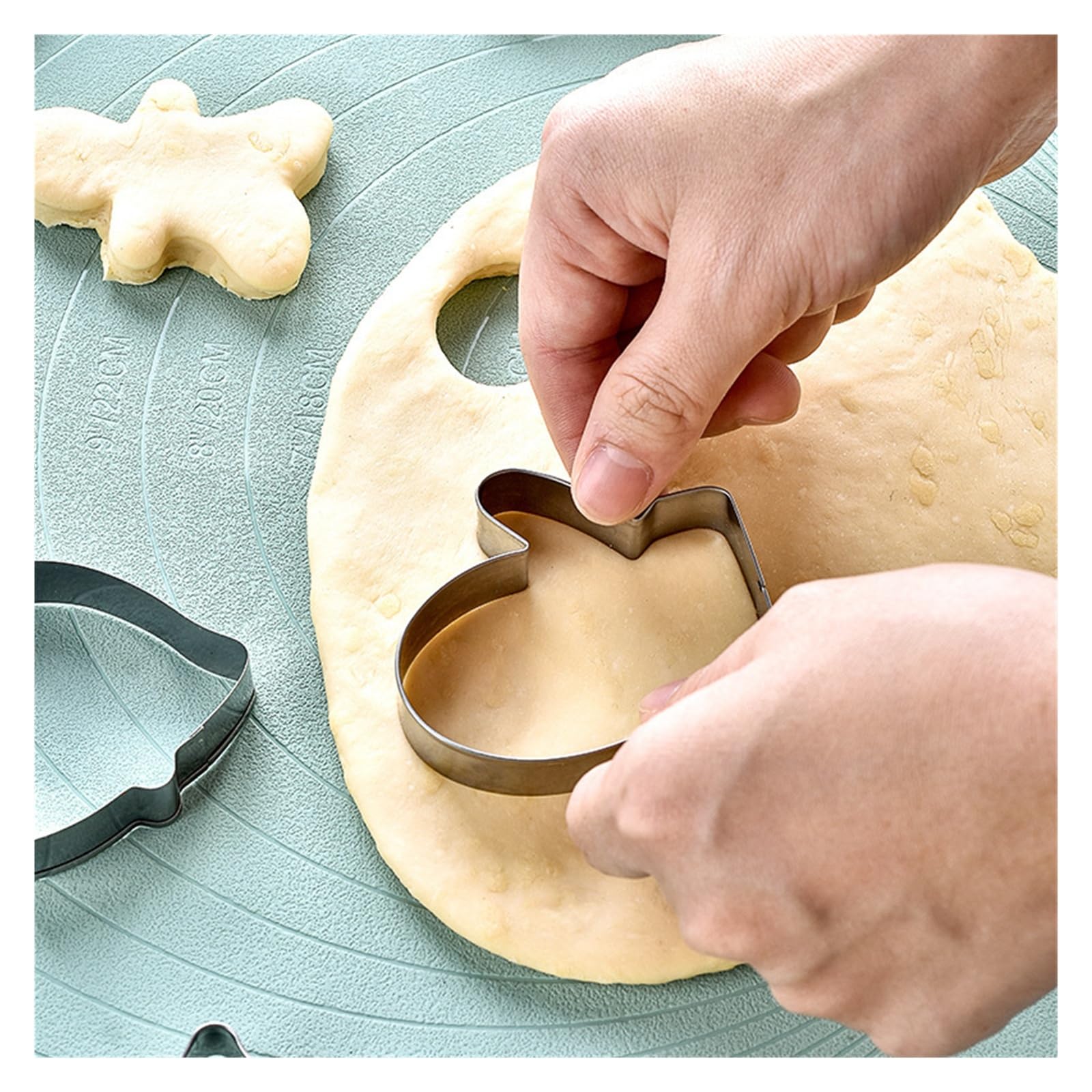 Set di 12 stampi for biscotti natalizi in acciaio inossidabile con pan di zenzero e albero di Natale(20pcs)