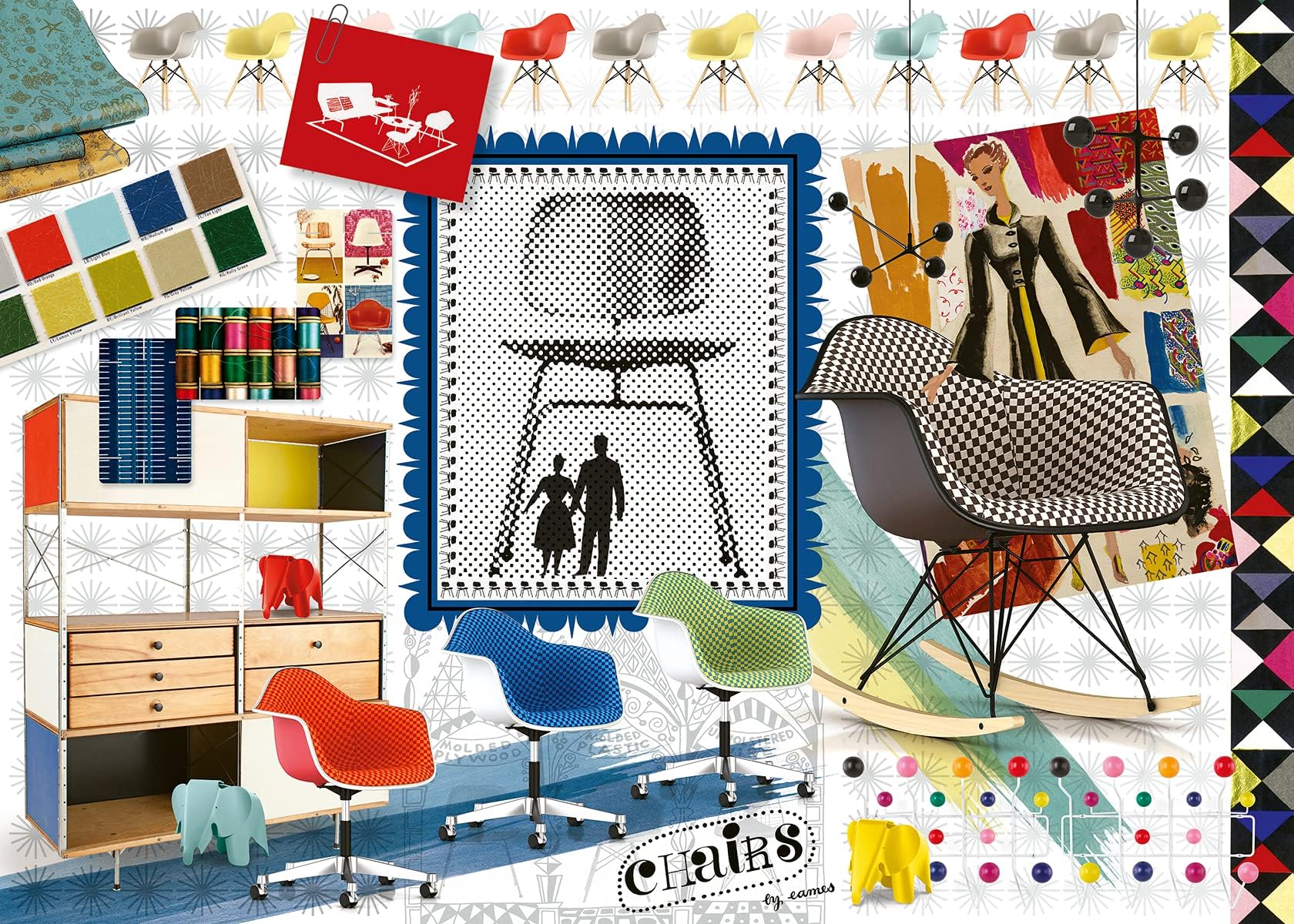 Ravensburger Eames Design Spectrum 1000 Piece Jigsaw Puzzle for Adults - 16900 - Every Piece is Unique, Softclick Technology Means Pieces Fit Together Perfectly