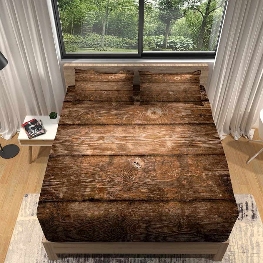 Amazon｜WJYMJJ ボックスシーツ シングル100×200cm ブラウンの