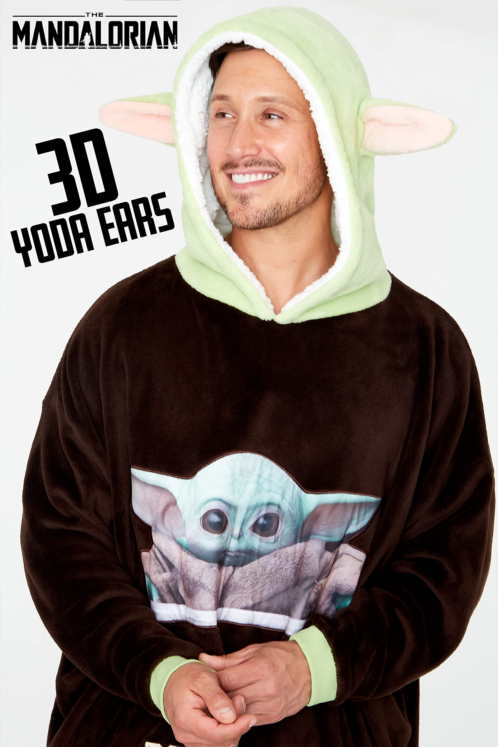 Disney The Mandalorian Sudadera Manta Gigante Forro Polar Baby Yoda Marron Verde