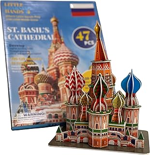 Little Learning Hands 3D Puzzles for Adults and Kids | St Basil Cathedral Red Square 3D Puzzle | Russia Architecture Model Kit | Birthday Gifts for Kids, Teens and Adults