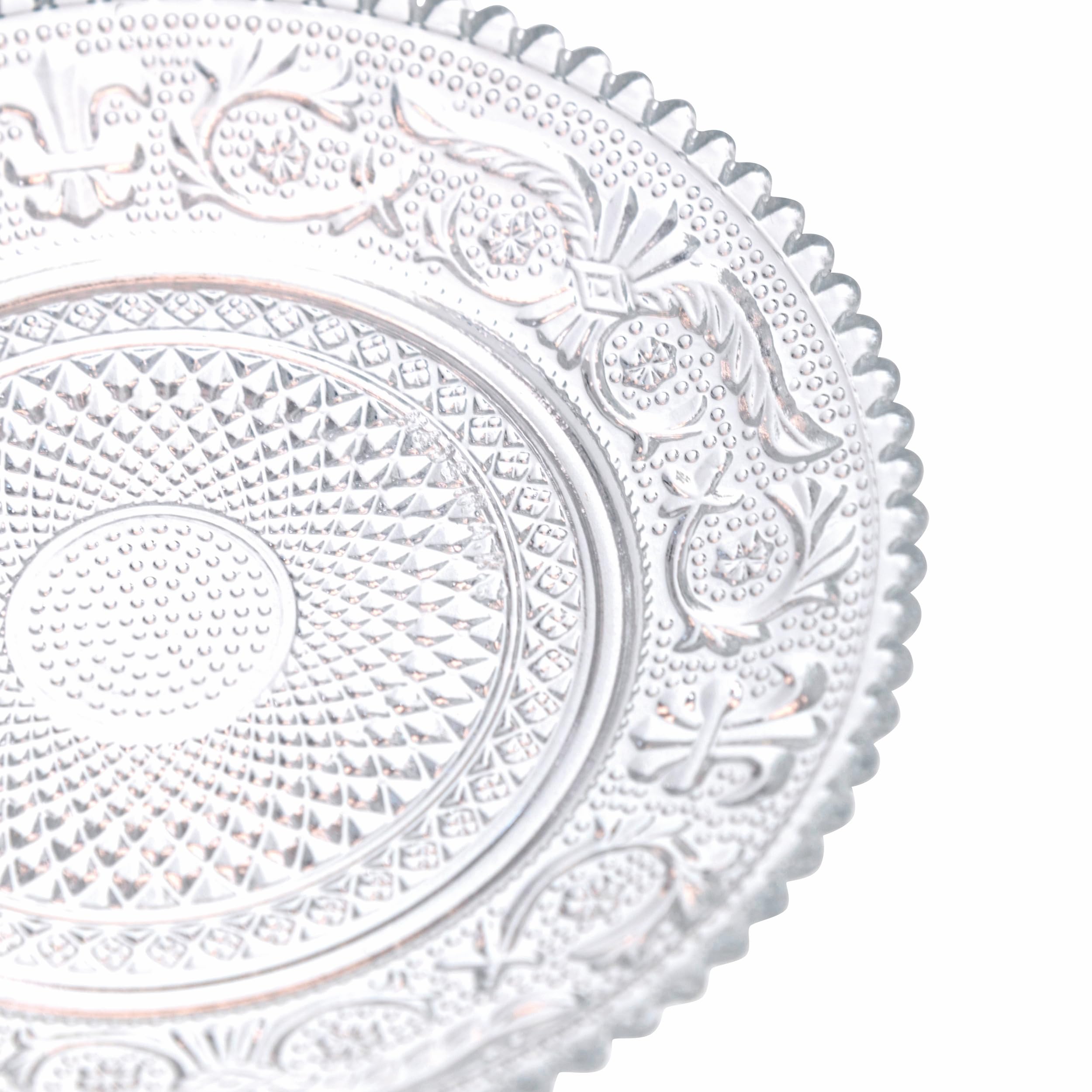 Villa d'Este Home Tivoli Lot de 6 soucoupes à pain en verre Ø 14 cm, Imperial