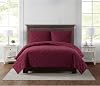 TRULY SOFT Everyday 3D Puff Burgundy Polyester 2-Piece Twin XL Quilt Set, Solid Color Themed, for Men and Women, Oeko-TEX Certified Confidence
