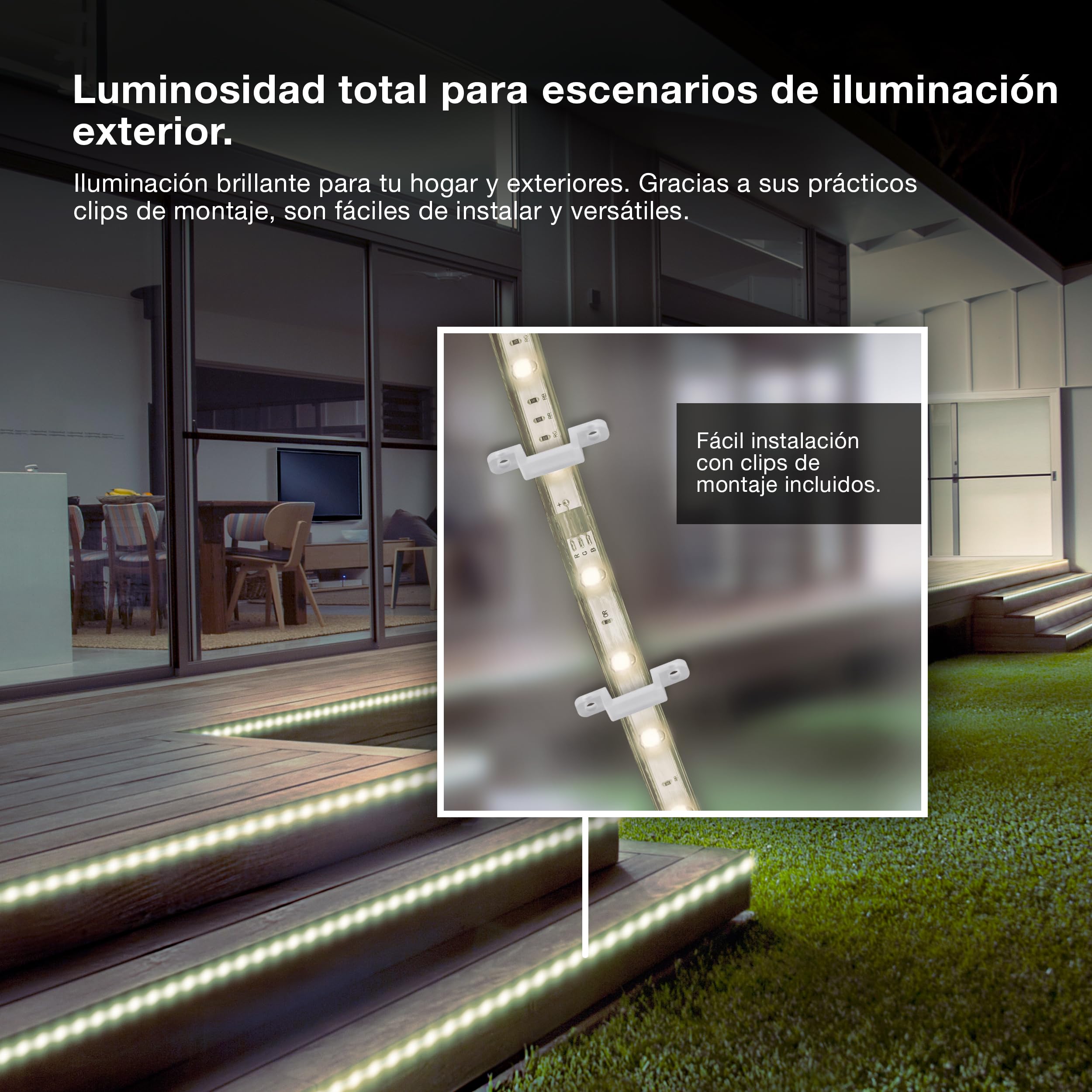 OSRAM Tira LED flexible para exteriores de 15 m IP65 para exteriores | Outdoor Flex, Outdoor Lighting (Special), Blanco, 30000 h, Paquete de 1