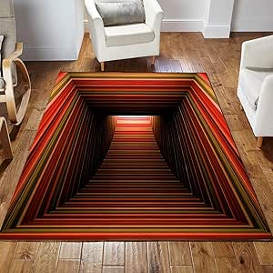 Amazon.com: Owingus Design 3D Optical Illusion Rug, Colorful Vortex ...