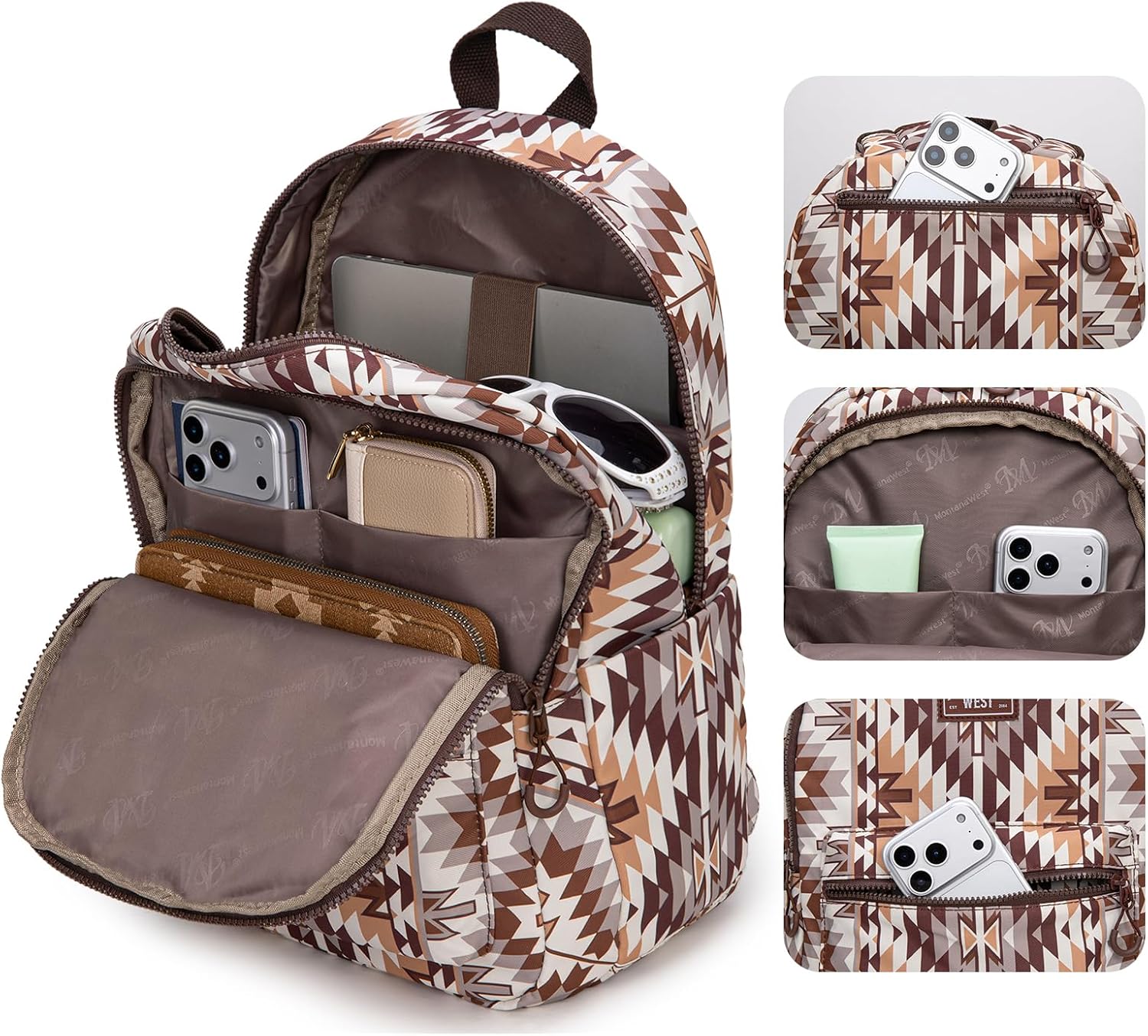 Montana West Backpack Purse for Women Western Aztec Backpack Purse Lightweight Casual Daypack for Travel - Image 4