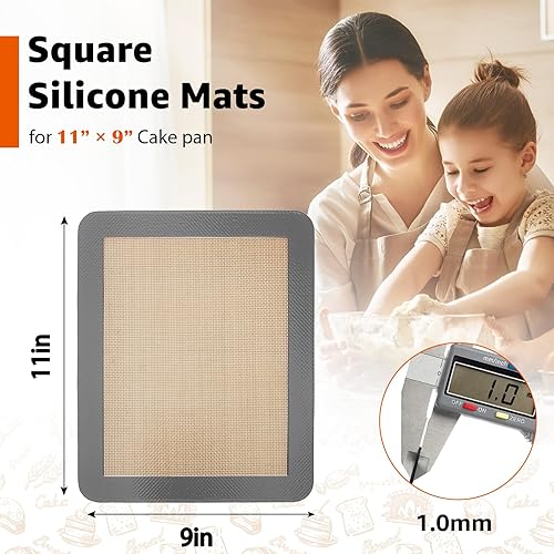 Miniatura 6 de Alfombrillas de silicona para hornear de 12 pulgadas  12 x 12 pulgadas  12 x 12 pulgadas  12 x 12 pulgadas  12 x 12 pulgadas  11.2 x 11.2 in.,