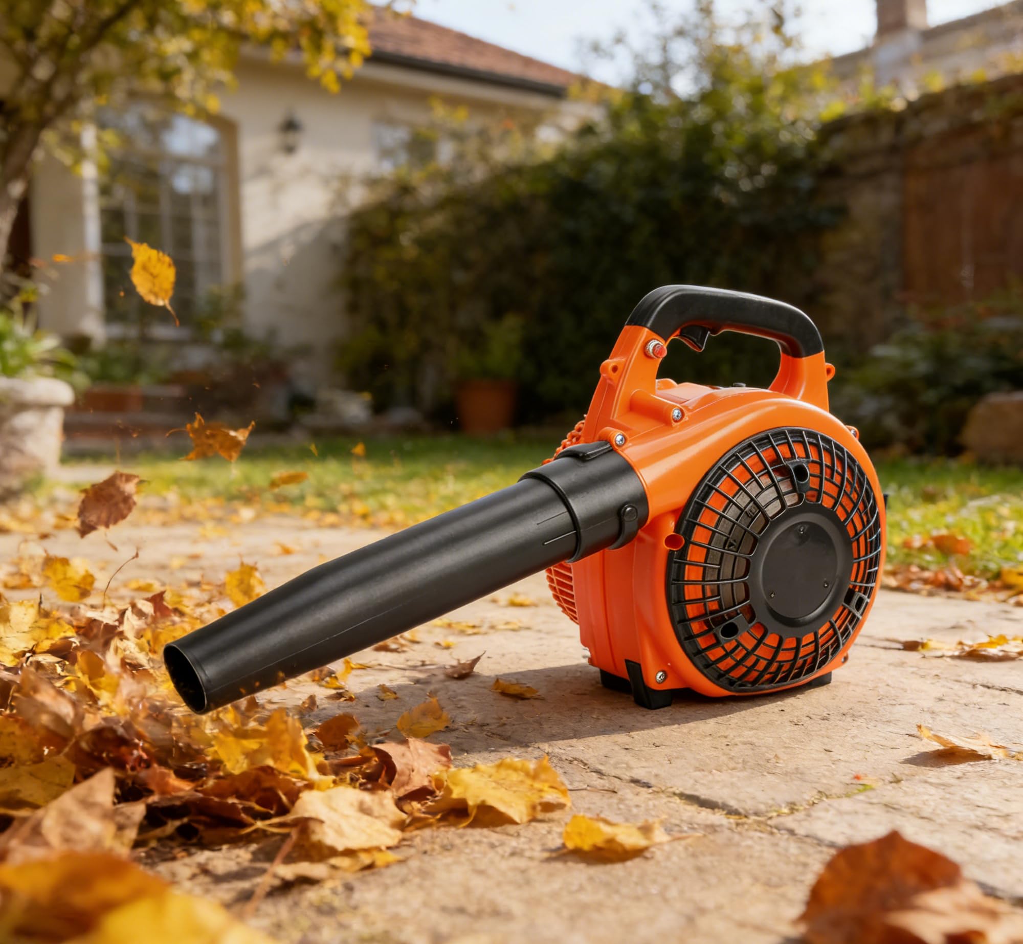 Souffleur Thermique 26cc 2 Temps – Souffleur de Feuilles Essence 250 km/h, Aspirateur Souffleur Jardin 9,8 m³/Min, Mini Moteur Thermique pour Feuilles et Débris