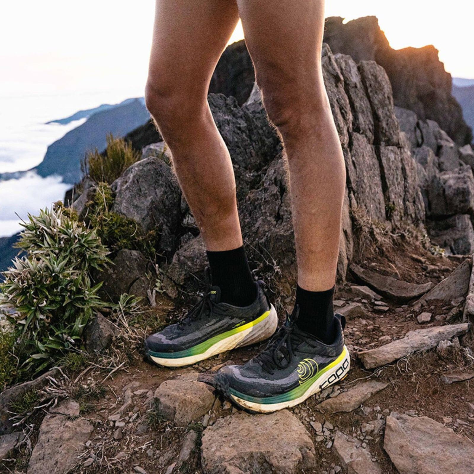 Topo Athletic Vista Scarpe da Corsa Scarpa da Trail Uomini Nero - Black/Lime 42