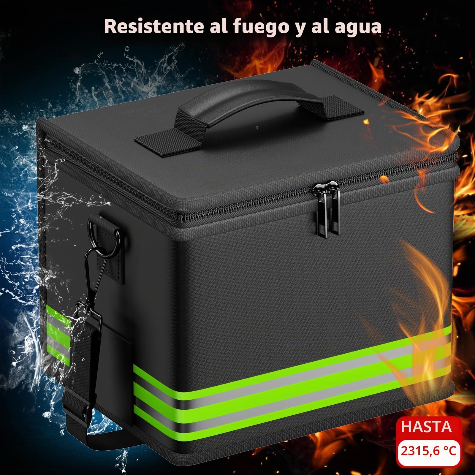 Lipo - Bolsa de batería ignífuga, a prueba de explosiones, bolsa de protección con doble cremallera para carga y almacenamiento seguros de batería Lipo