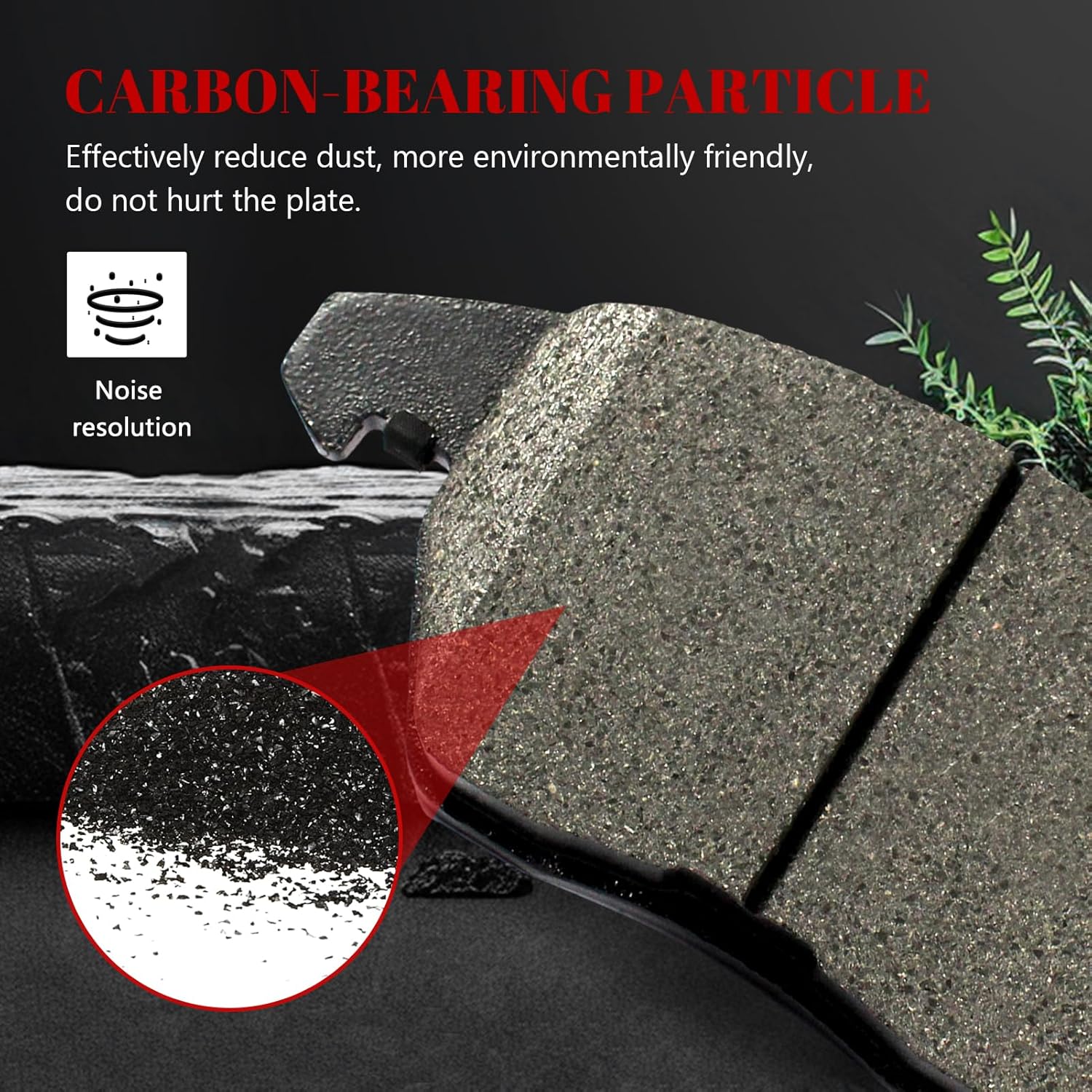 Front and Rear Ceramic Disc Brake Pads Set Replacement for Volkswagen CC 2009-2010 EOS 2007-2011 Golf 2010 Gti 2006-2010 for Jetta 2005-2010, for Audi A3 Quattro 2006 2008 2009 2010