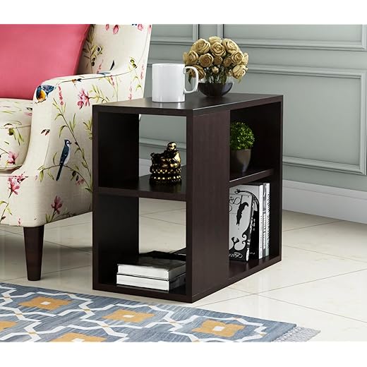 Deion Bedside Table 2-Tier Dark Brown