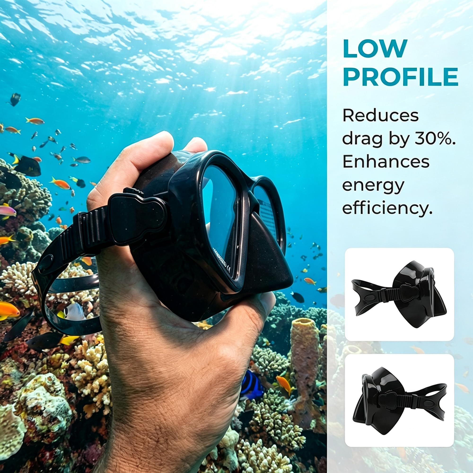 Máscara profesional de buceo libre húmeda de bajo volumen, antifugas, vidrio templado, máscara de buceo libre, buceo, apnea, pesca submarina, esnórquel tipo J