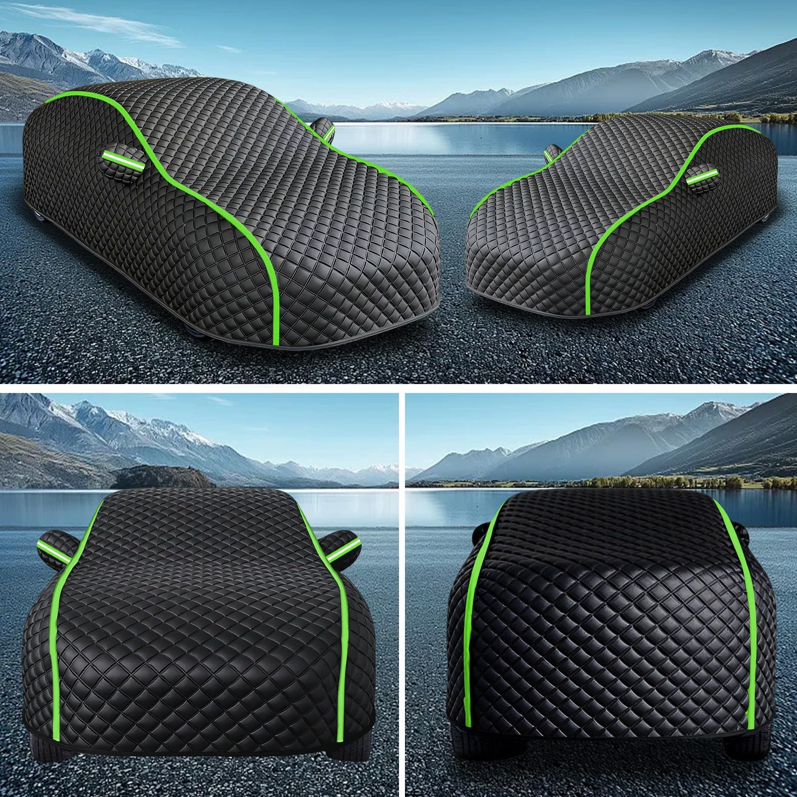 Copertura per Auto Antigrandine per Fiat Panda/Panda Cross, Imbottito, Morbida e Antigraffio Protezione Ottimale da Grandine Copertura Auto Completa