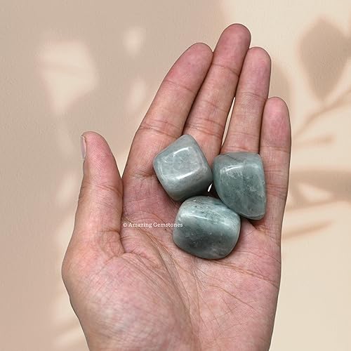 Miniatura 7 de Cristales de aguamarina y piedras curativas  Piedra aguamarina de más de 1000 quilates, piedras curativas naturales para el equilibrio energético,