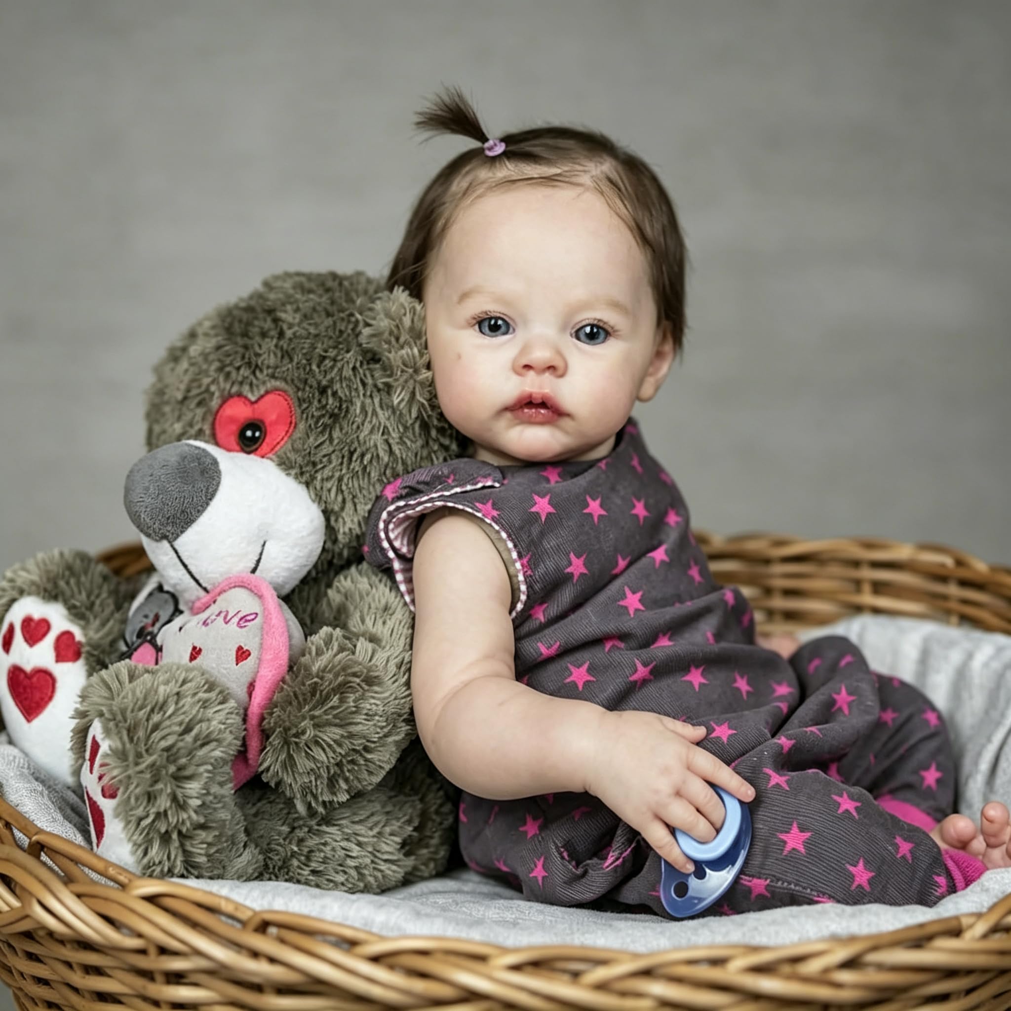 Silikon na całe ciało, winylowa lalka niemowlęca, prawdziwe życie jak niemowlę, realistyczna lalka Reborn Baby Dolls Girl pluszowy kombinezon, który wygląda jak prawdziwe niemowlę, lalka