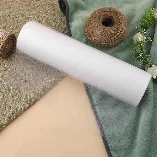 Miniatura 7 de Tela de interfaz fusible, interfaz no tejida de doble cara, ligera, para coser copoliamida blanca, suministros de manualidades, color blanco, 11.8