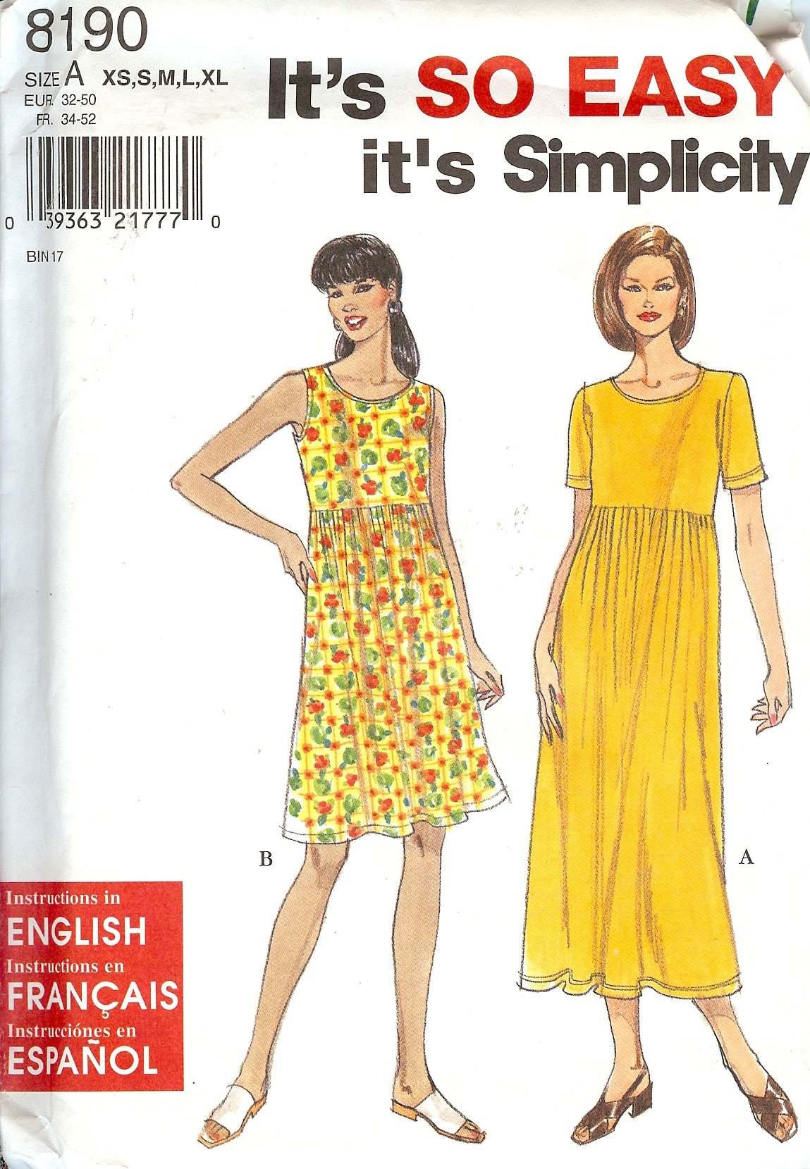 Uncut Simplicity Sewing Pattern 8595 Misses Misses Plus Size Easy To
