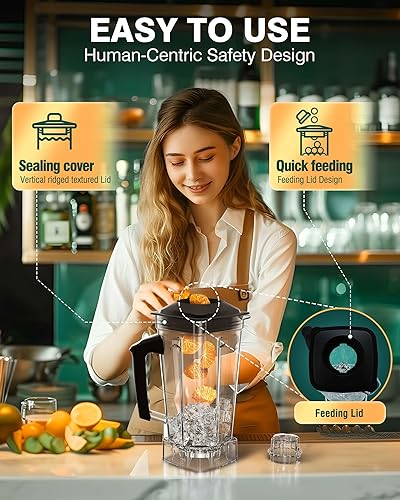 Miniatura 4 de WantJoin Vaso de licuadora solo para licuadoras de hielo WantJoin 200D, jarra de repuesto para licuadora mecánica y licuadora de pantalla digital