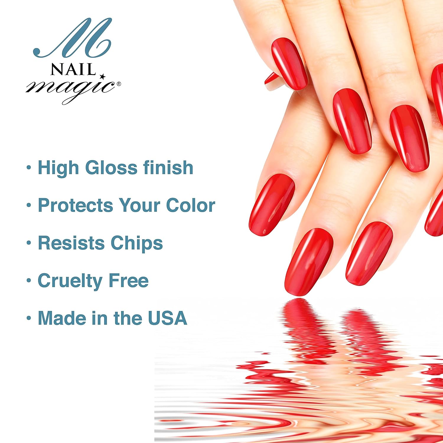 Nail Magic Wet Top Coat - Clear Nail Polish, High Gloss Top Coat. Natural, Shiny Finish, Long Lasting, Extreme High-Gloss (0.5 Fluid Ounce)