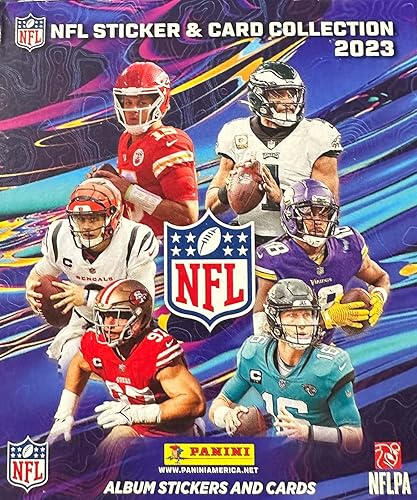 2023 Panini Football Sticker Collection Unopened Box with 50 Packs Containing 250 Stickers and 50 Cards Total with Rookies and Stars