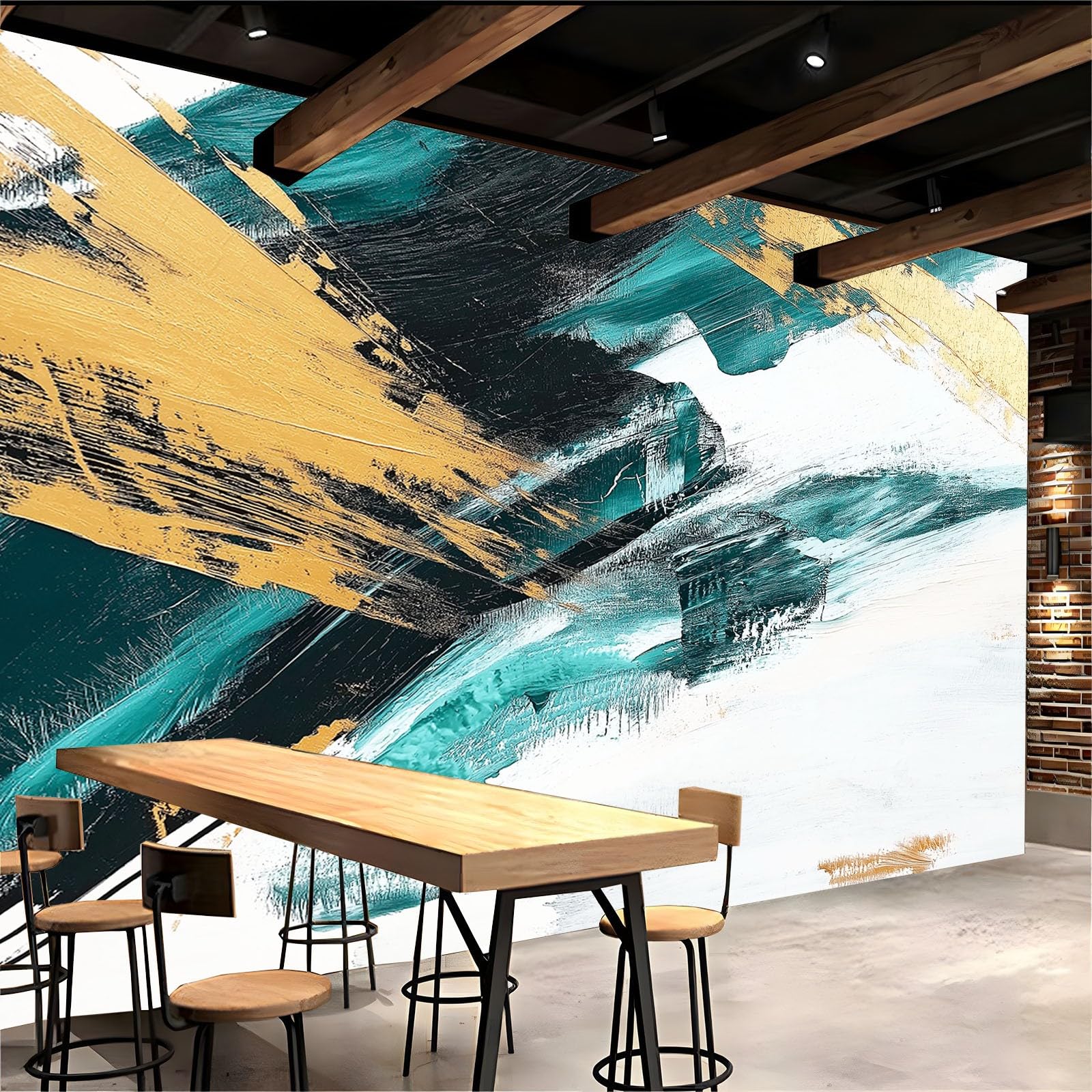 Fototapeta abstrakcyjna, graffiti, farba, cyjan, 300 x 210 cm, fototapeta 3D, rolka muralu, nowoczesny salon, sypialnia, sztuka, plakat, mural tapeta