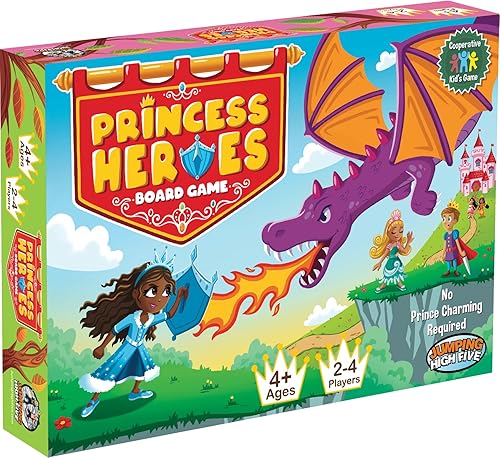 Juego de mesa Princess Heroes – Juego cooperativo de castillo de princesa para niños de 4 años en adelante – Los niños desarrollan nuevas