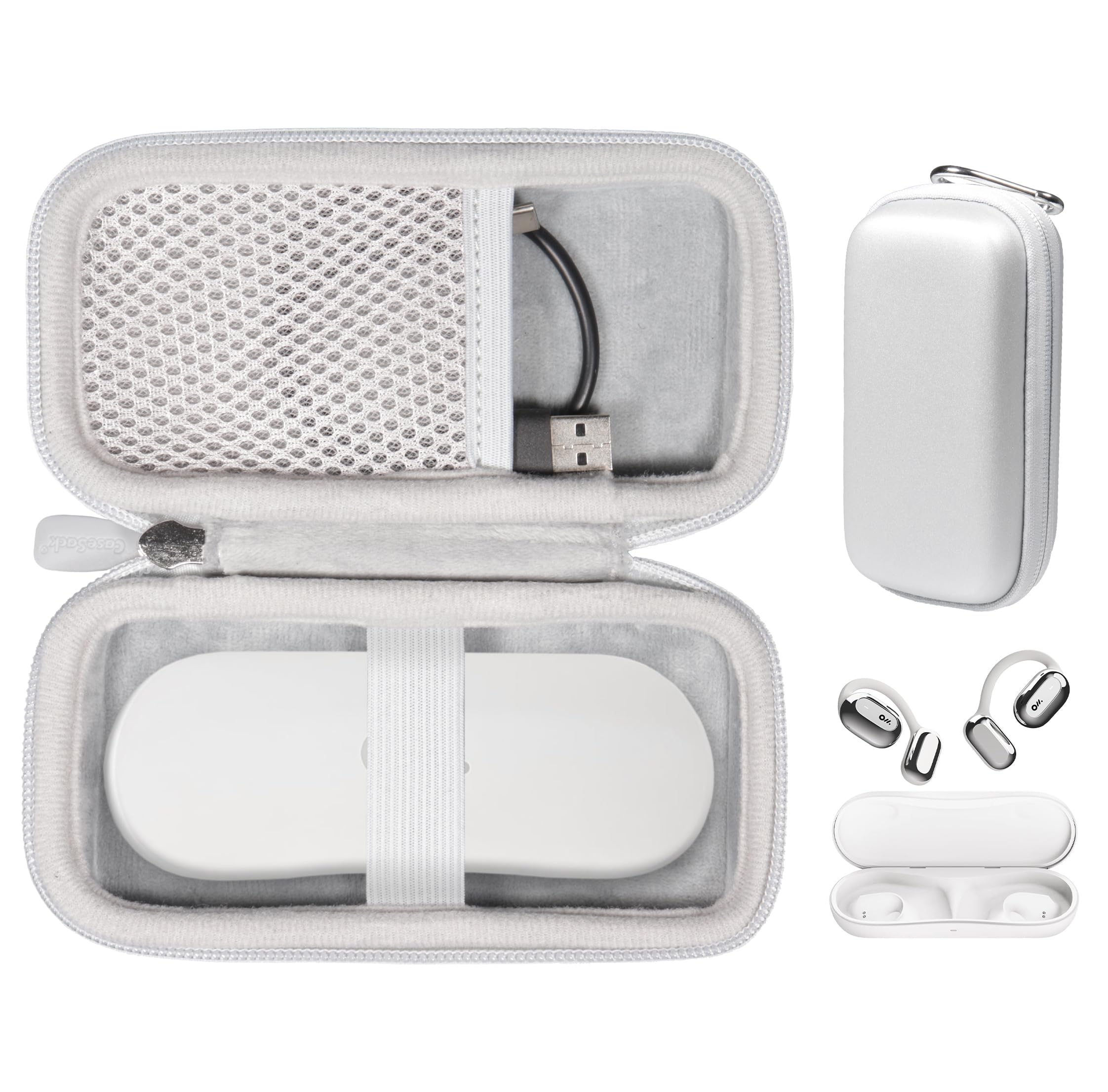 CaseSackOpen Ear Headphones Case for Oladance OWS 2, OWS 1 Open Ear Headphones (Not fit for Charger case) (Gray)