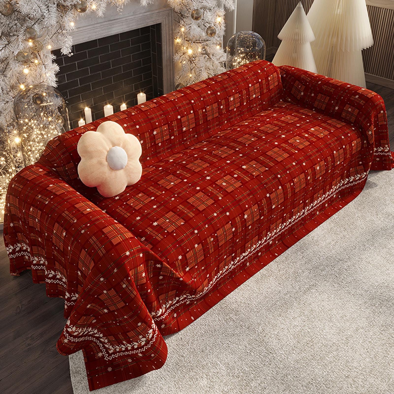 Housse de canapé de Noël universelle pour rénover un canapé en L