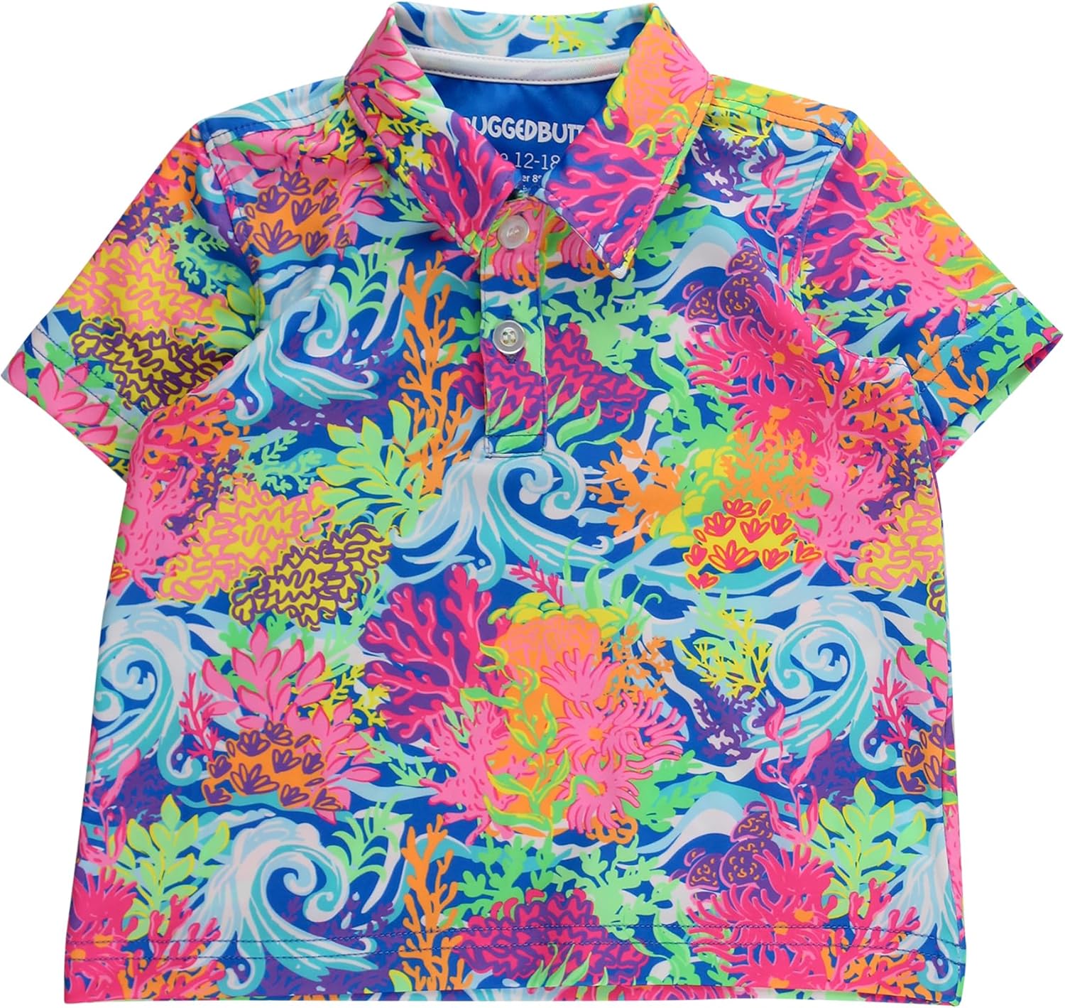 RUGGEDBUTTS Baby/Toddler Boys Knit Collared Short Sleeve Active Performance Polo