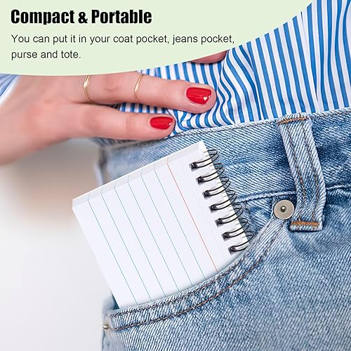 Miniatura 5 de Koogel 500 tarjetas de índice multicolor, tarjetas flash rayadas con doble tapa, papel de notas de revisión de registro con espiral de 5 x 3